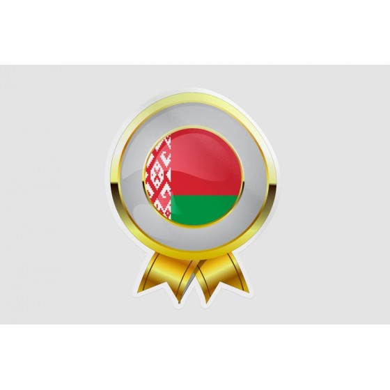 Belarus Flag Style 9 Sticker