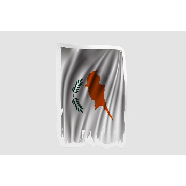 Cyprus National Flag Style 6 - DecalsHouse