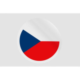 Czech Republic Flag Badge Style 3 Sticker - DecalsHouse