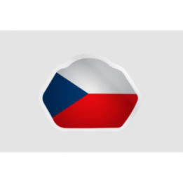 Czech Republic Flag Badge Style 4 Sticker - DecalsHouse