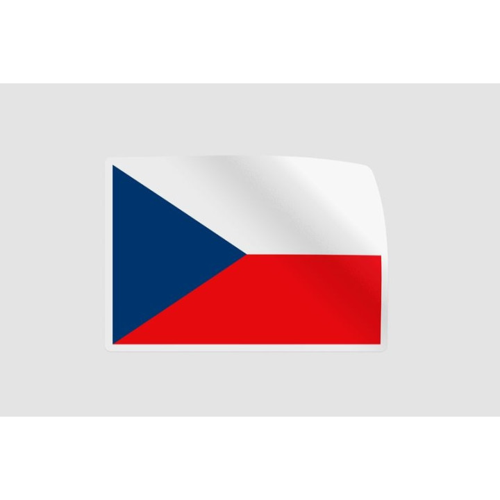 Czech Republic Flag Pennant Style 10 Sticker - DecalsHouse