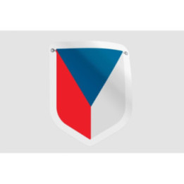 Czech Republic Flag Pennant Style 2 Sticker - DecalsHouse