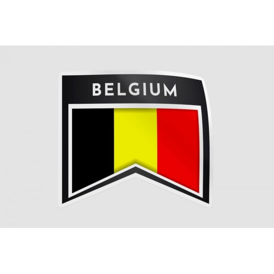 Belgium Flag Style 10 Sticker