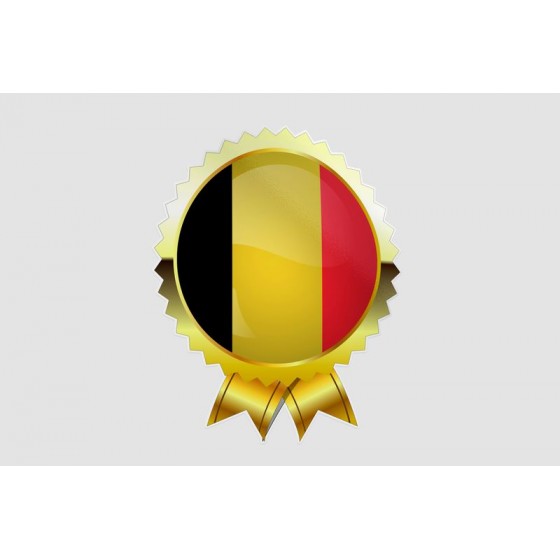 Belgium Flag Style 11 Sticker