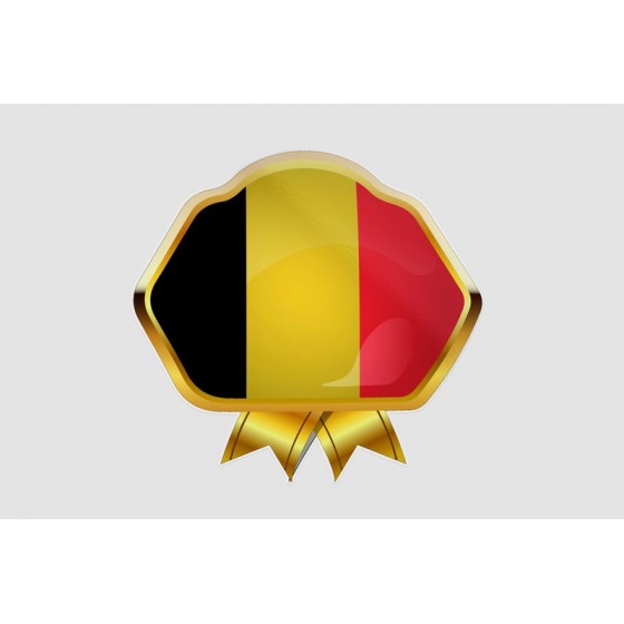 Belgium Flag Style 13 Sticker