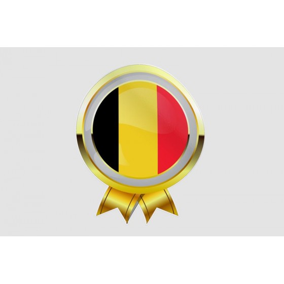Belgium Flag Style 14 Sticker