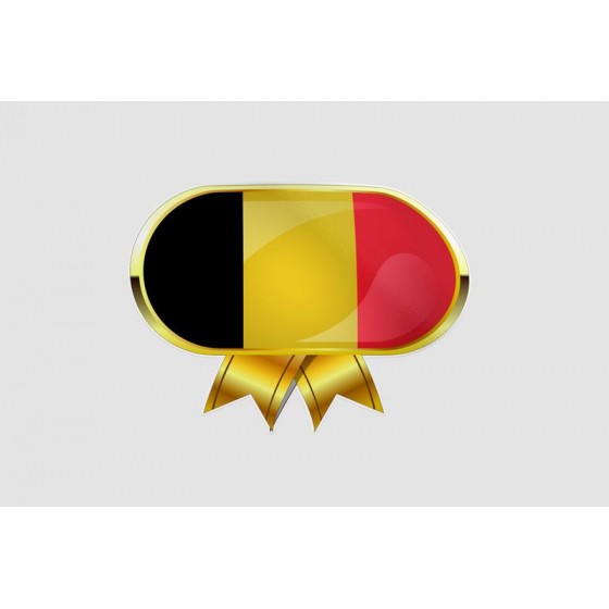 Belgium Flag Style 15 Sticker