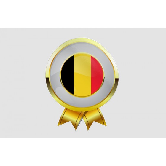 Belgium Flag Style 17 Sticker