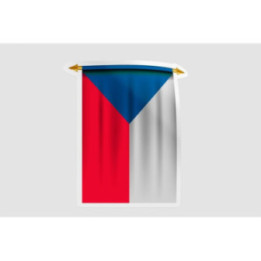 Czech Republic Flag Pennant Style 7 - DecalsHouse