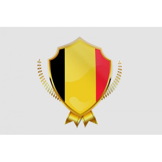 Belgium Flag Style 19 Sticker