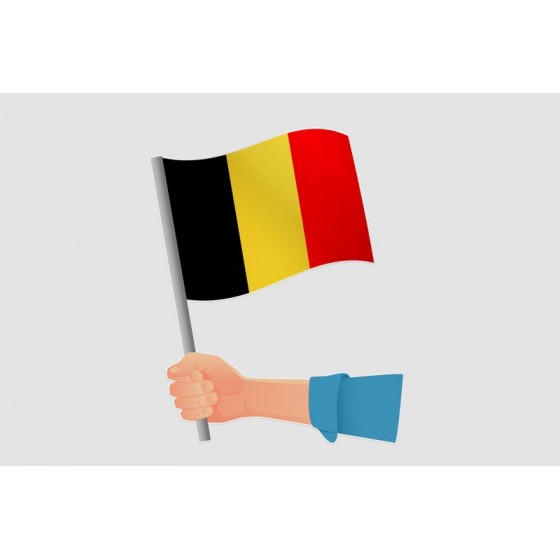 Belgium Flag Style 21 Sticker