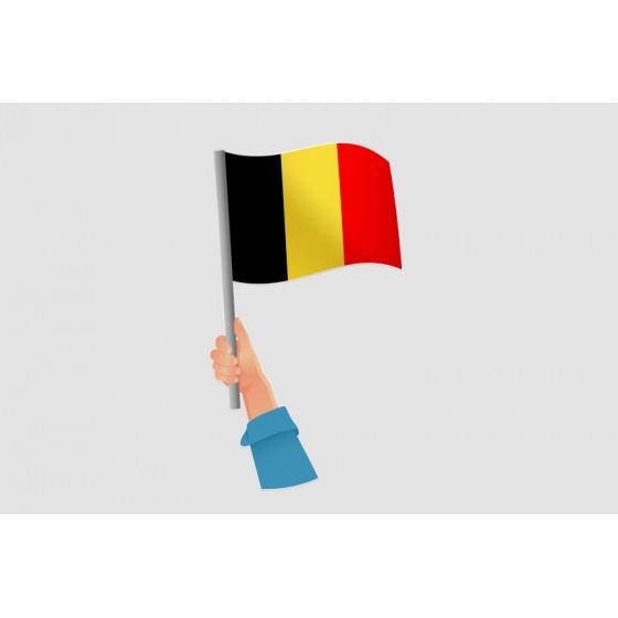 Belgium Flag Style 22 Sticker