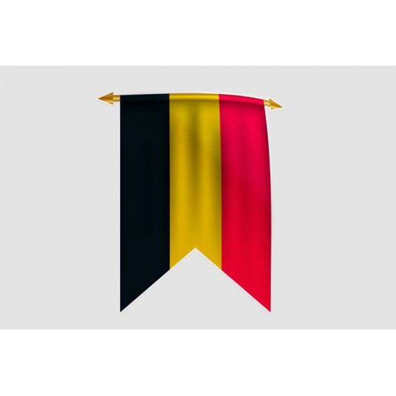 Belgium Flag Style 23 Sticker