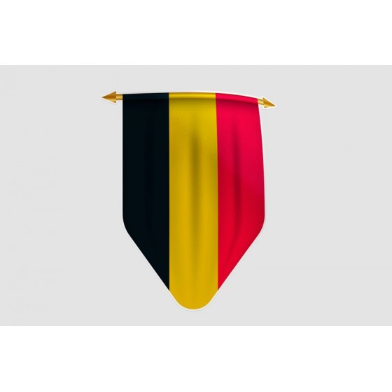 Belgium Flag Style 26 Sticker