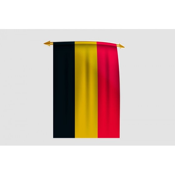 Belgium Flag Style 27 Sticker
