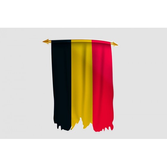 Belgium Flag Style 29 Sticker