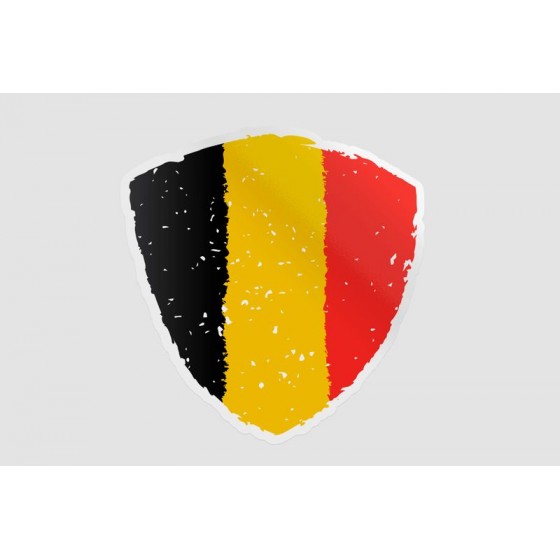 Belgium Flag Style 3 Sticker