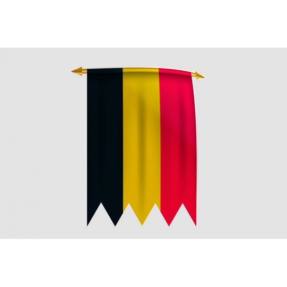 Belgium Flag Style 30 Sticker