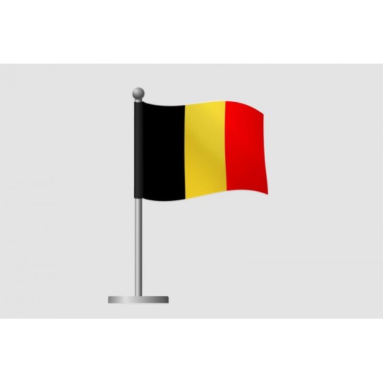 Belgium Flag Style 32 Sticker