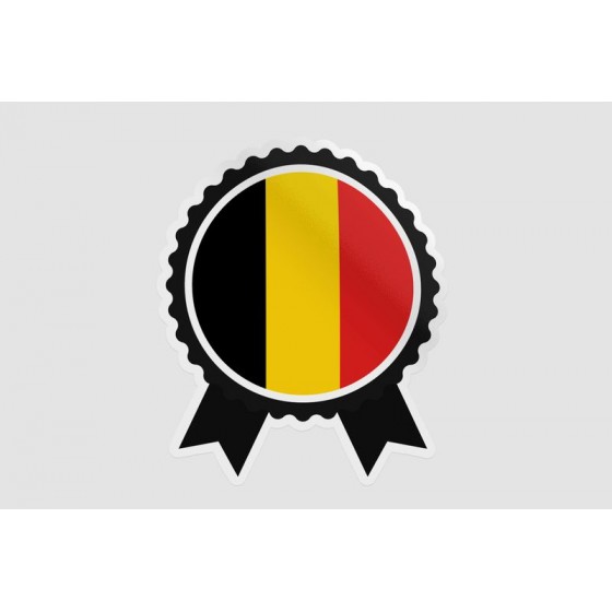 Belgium Flag Style 34 Sticker