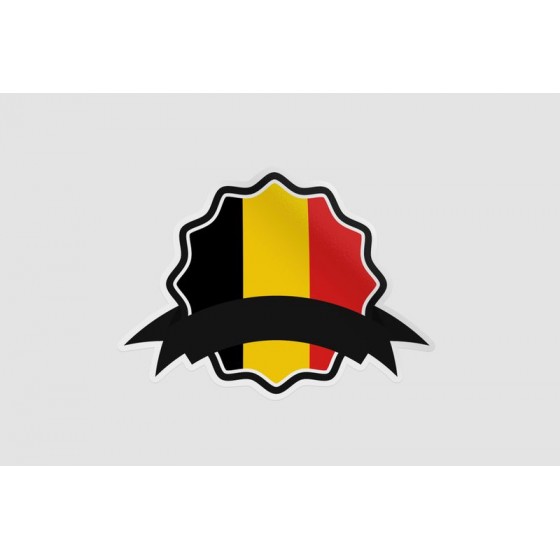 Belgium Flag Style 35 Sticker