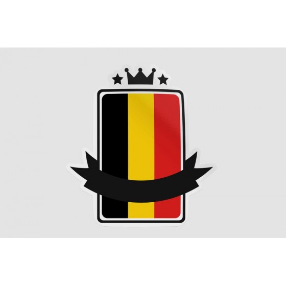 Belgium Flag Style 36 Sticker