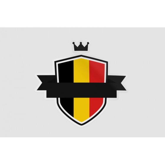 Belgium Flag Style 37 Sticker