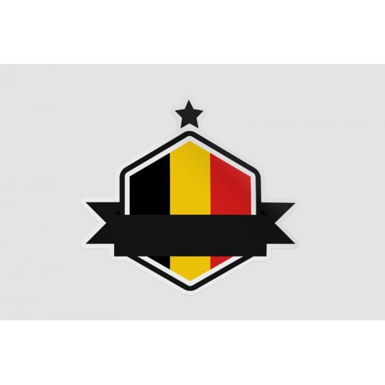 Belgium Flag Style 38 Sticker