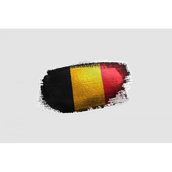 Belgium Flag Style 4 Sticker
