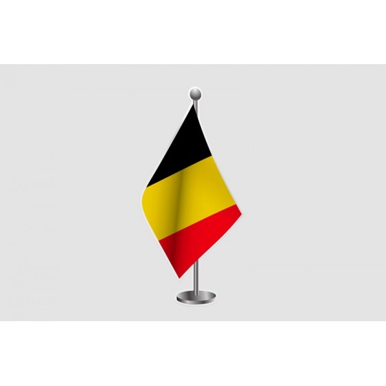 Belgium Flag Style 42 Sticker