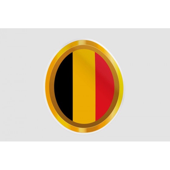 Belgium Flag Style 43 Sticker