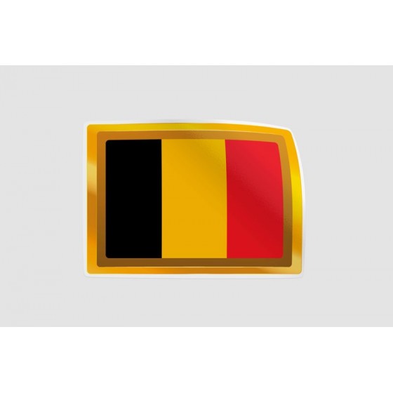 Belgium Flag Style 44 Sticker