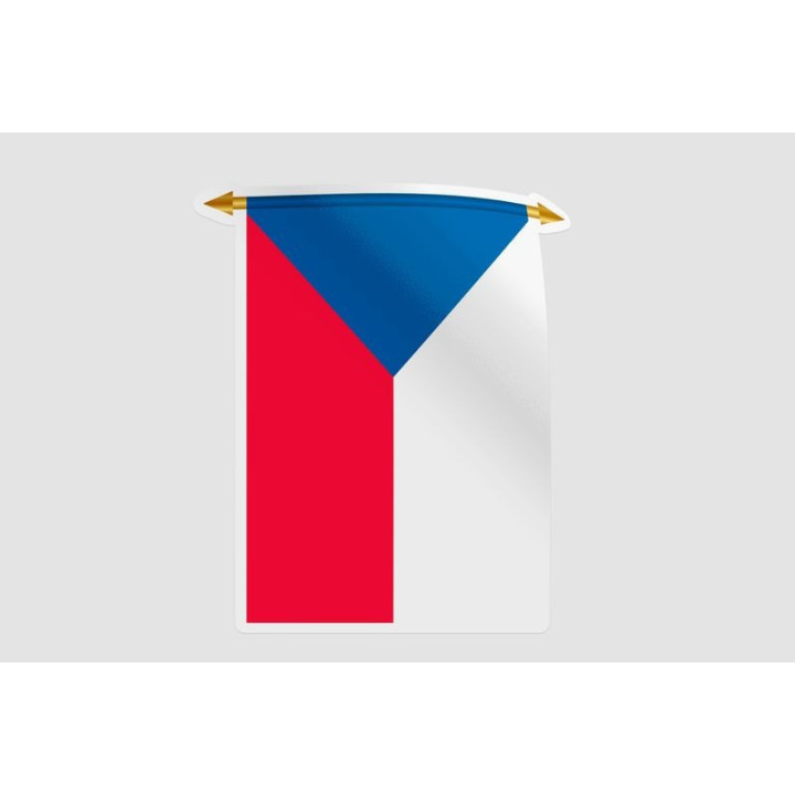 Czech Republic Pennant Flag Sticker - DecalsHouse