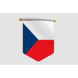 Czech Republic Pennant Flag Style 10 Sticker - DecalsHouse