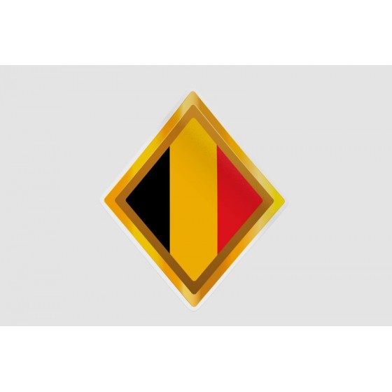 Belgium Flag Style 47 Sticker
