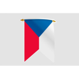 Czech Republic Pennant Flag Style 3 Sticker - DecalsHouse
