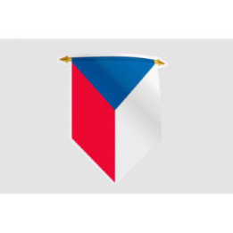 Czech Republic Pennant Flag Style 4 Sticker - DecalsHouse