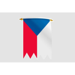 Czech Republic Pennant Flag Style 6 Sticker - DecalsHouse