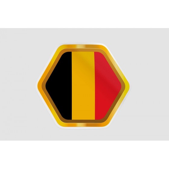 Belgium Flag Style 50 Sticker