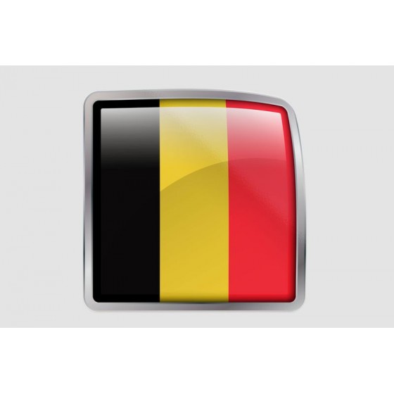 Belgium Flag Style 6 Sticker