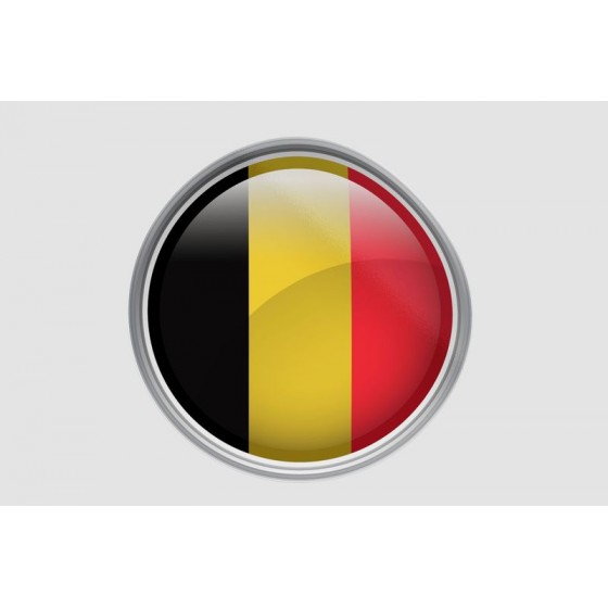 Belgium Flag Style 8 Sticker