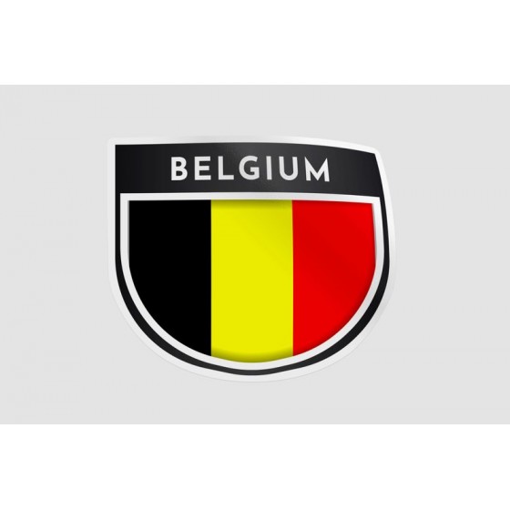 Belgium Flag Style 9 Sticker