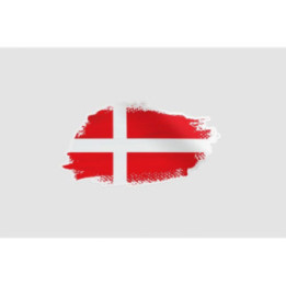Denmark Brush Flag Sticker - DecalsHouse