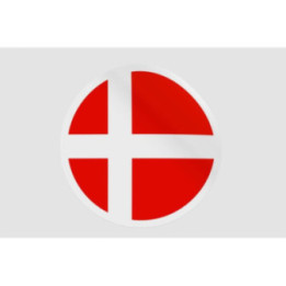 Denmark Flag Badge Sticker - DecalsHouse