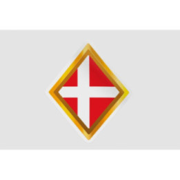 Denmark Flag Badge Style 11 Sticker - DecalsHouse