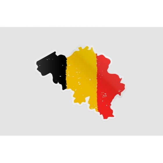 Belgium Map Style 4 Sticker