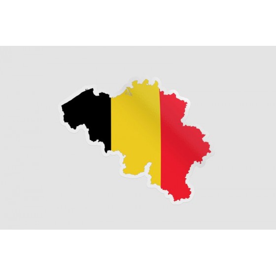 Belgium Map Style 5 Sticker