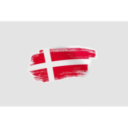 Denmark Flag Brush Style 8 Sticker - DecalsHouse