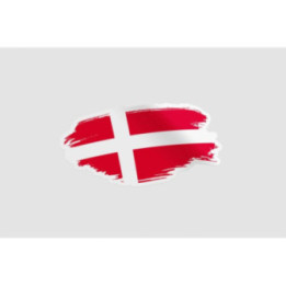 Denmark Flag Brush Style 9 Sticker - DecalsHouse