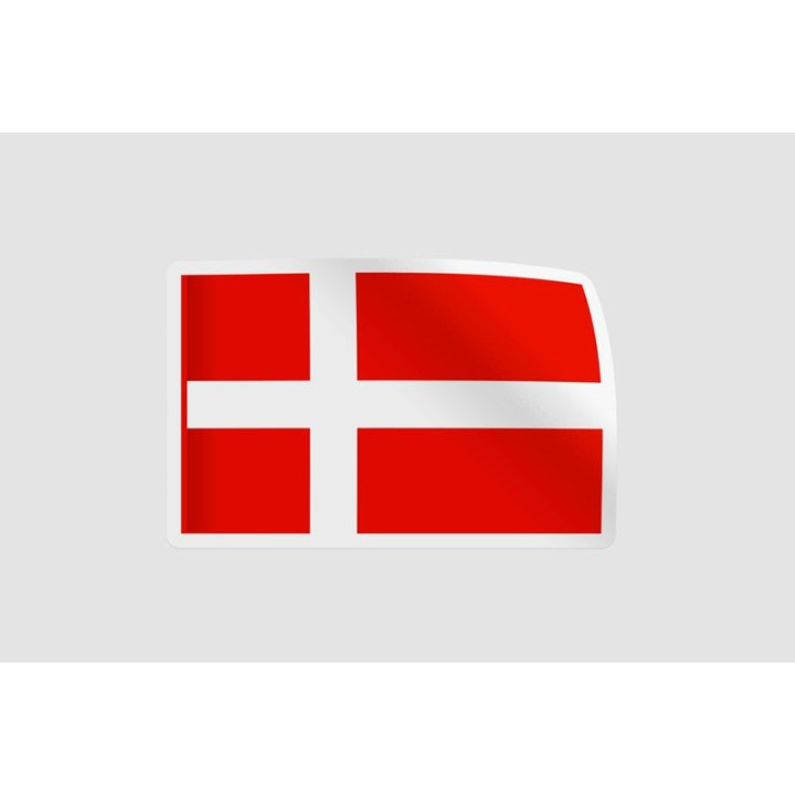 Denmark Flag Style 10 Sticker - DecalsHouse